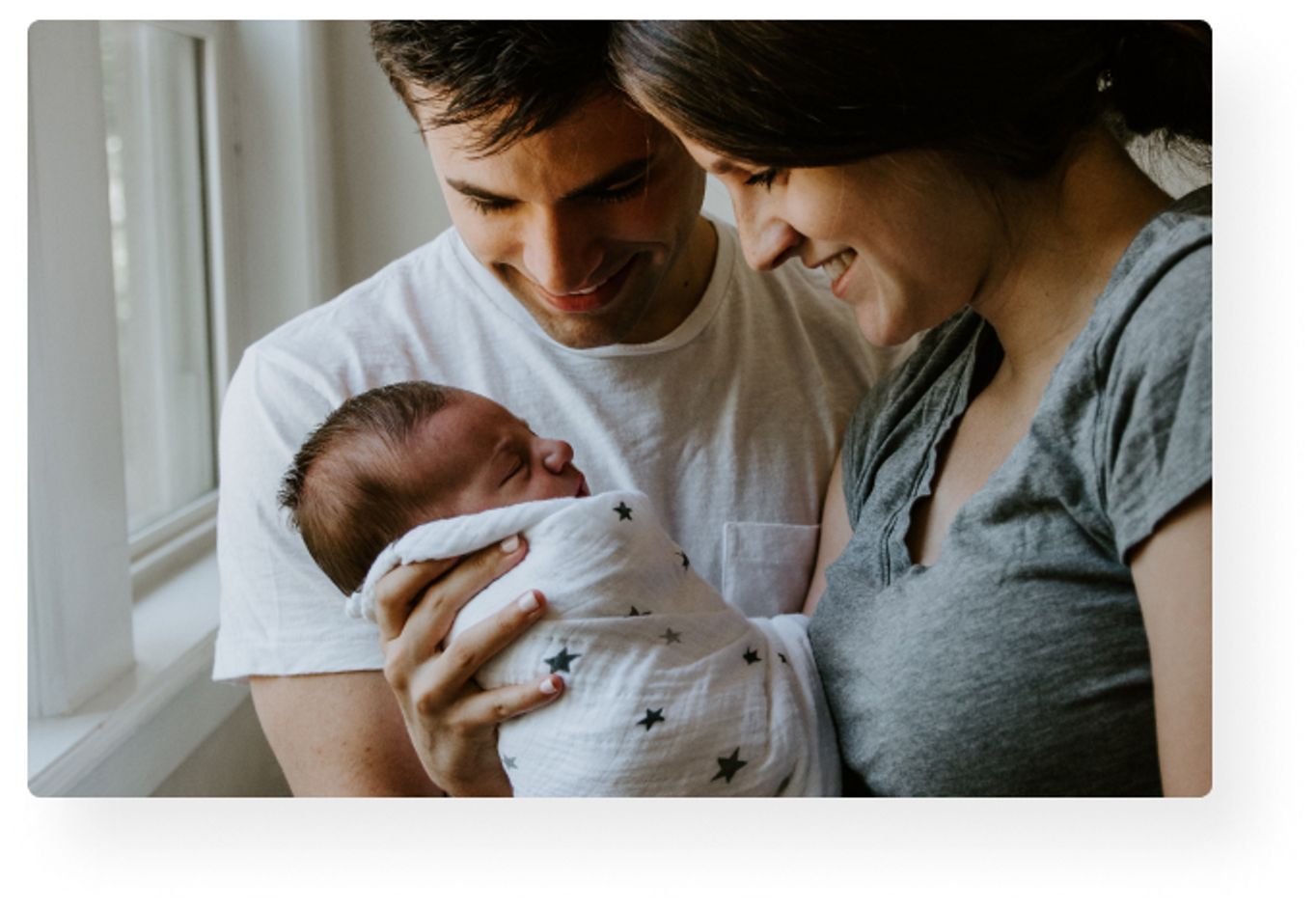 newborn baby and mom